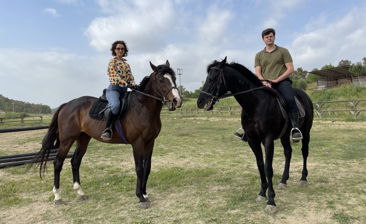 Adana'da üniversite öğrencileri biniciliği eski yarış atlarıyla öğreniyor