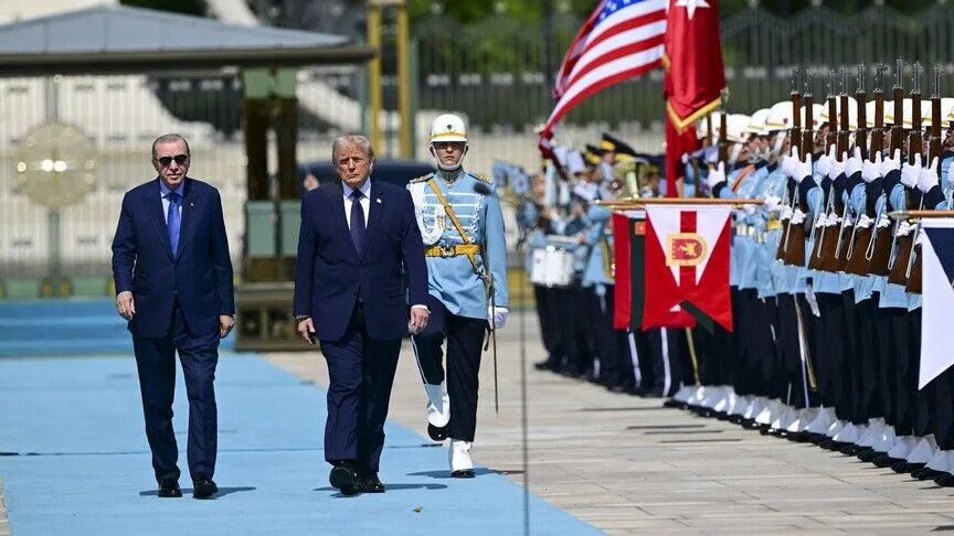Cumhurbaşkanı Erdoğan, ABD Başkanı Trump'ı resmi törenle karşıladı