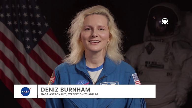Adana doğumlu NASA astronotu Deniz Burnham, uzaydan hemşehrilerine el sallayacağını söyledi